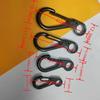 Zinc Alloy Double-Headed Keyring with Black S-Shaped Climbing Buckle and Hook