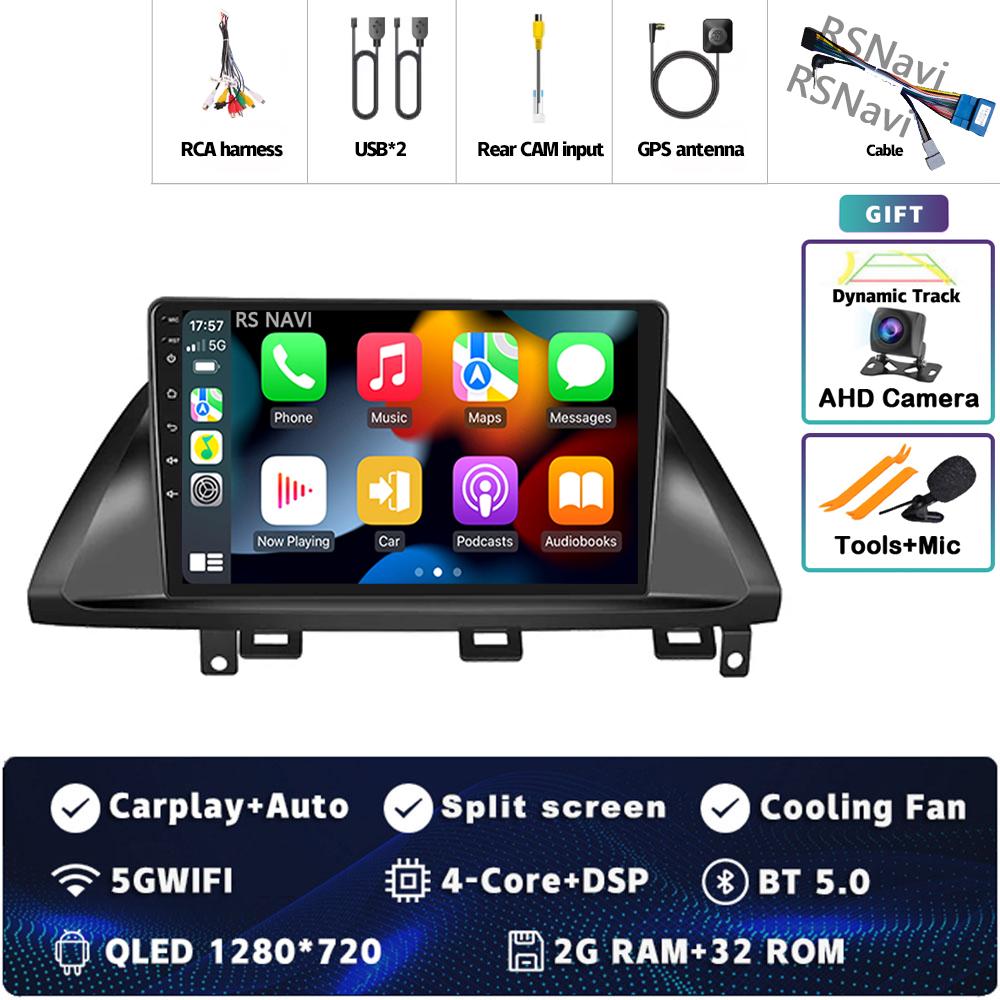 

Автомагнитола Android 14 Carplay для Honda Odyssey 2005 - 2010 Мультимедийный видеоплеер Навигация GPS Стерео 2Din DVD Головное устройство Авто