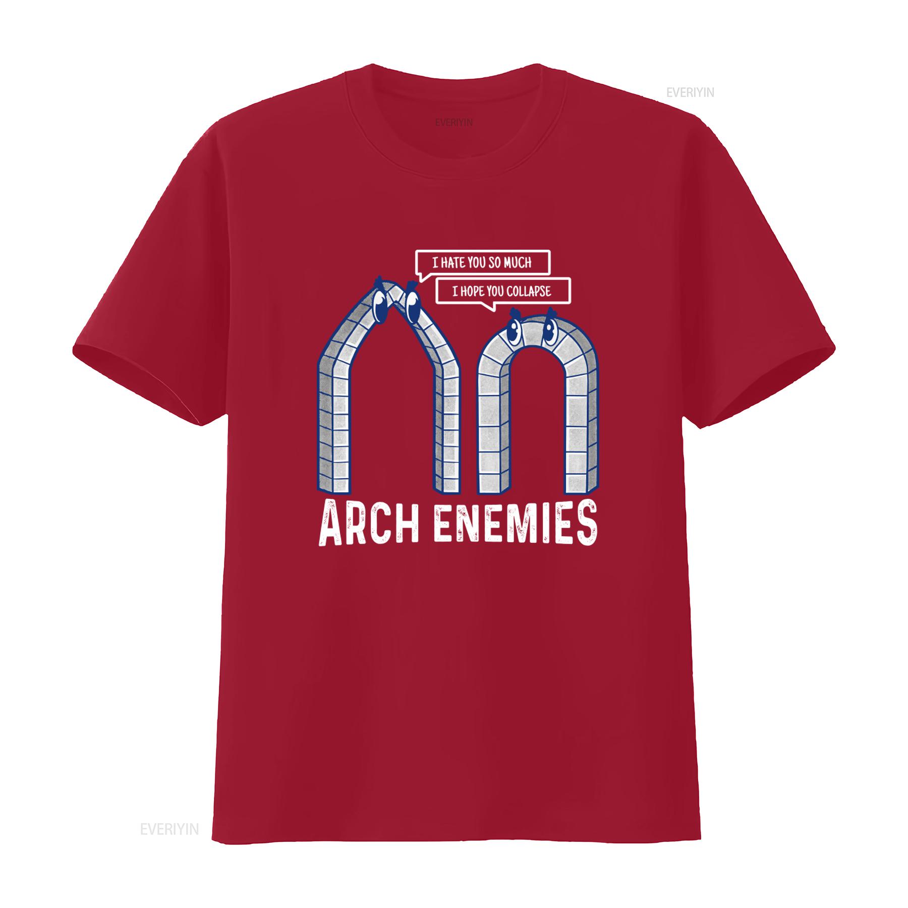 Mens Funny Arch Enemies T Shirt Vintage Style Engineer Humor Pun Play On Words Perfect for Architecture Lovers vintage Washed S