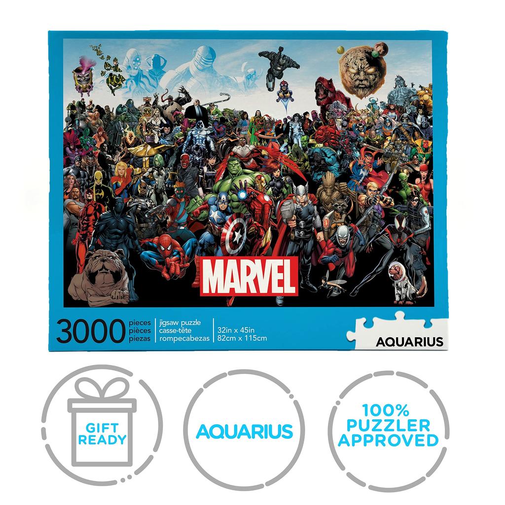 AQUARIUS Puzzle Cast Piece Jigsaw 32 x 45 inches Officially Licensed Marvel Collectible No Reflections Precision Fit No Puzzle Dust (Aquarius)