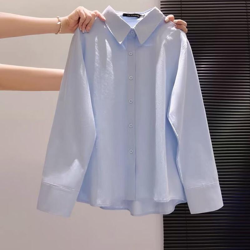 Mr.L.DanSon Women s Loose Casual Long Sleeve Shirt