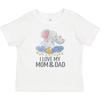 Inktastic Eu Amo Minha Mãe E Meu Pai Elefantes Fofos No Céu Noturno Camiseta de Bebê Pais Me