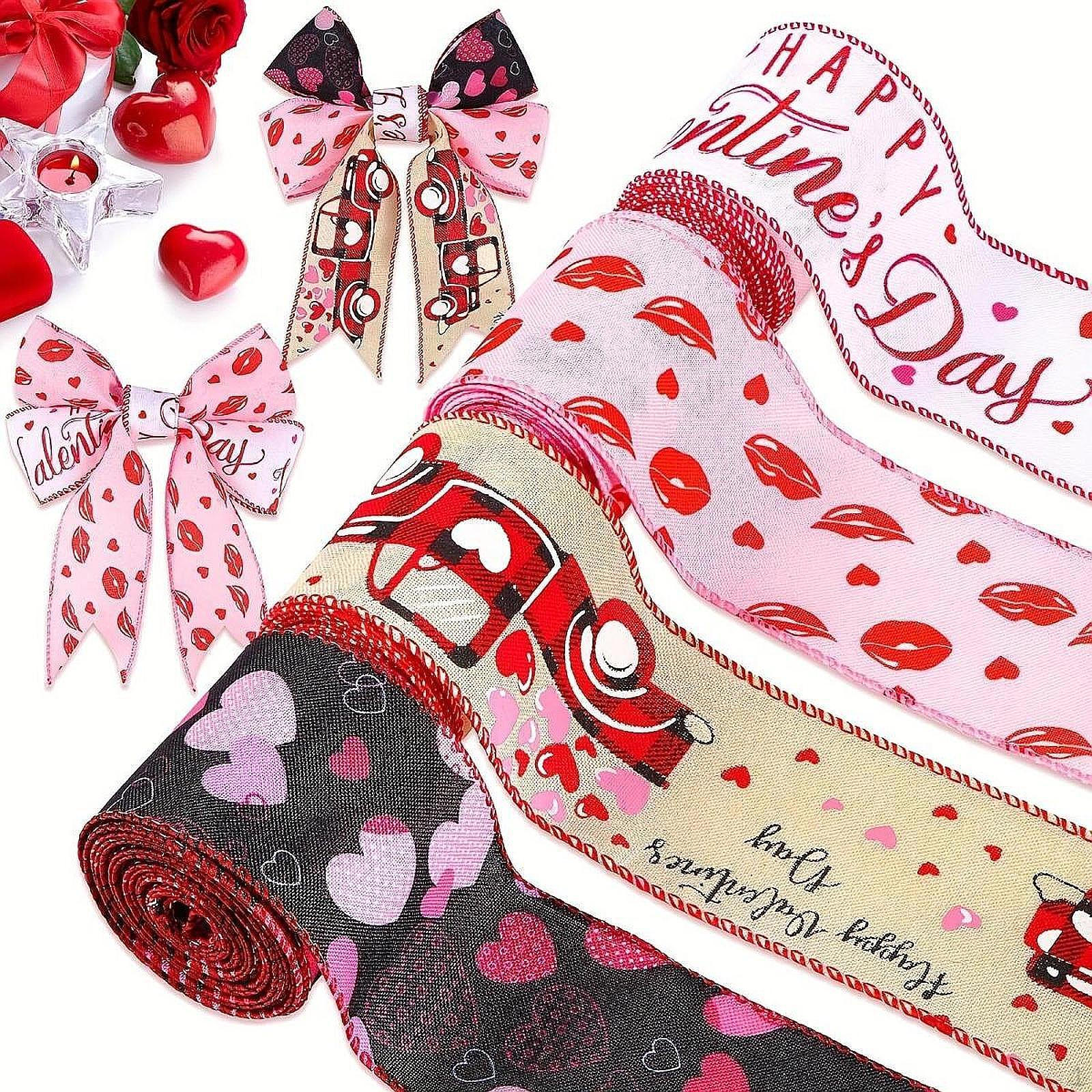 

Лента длиной 5 ярдов для поделок и украшений на День святого Валентина белый