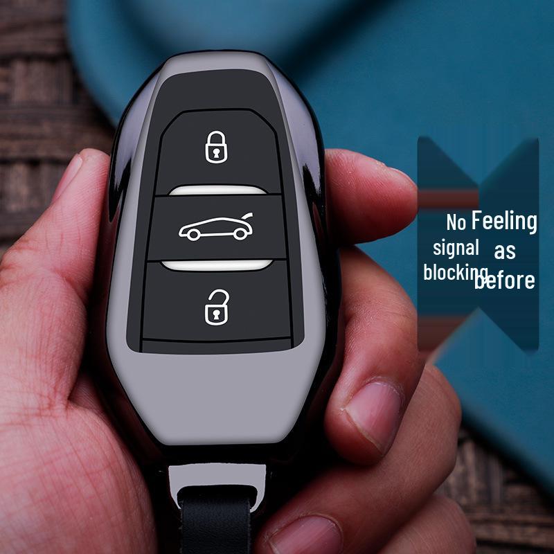 Peugeot Key Cover for 2008, 3008, 308, 4008, 5008, 508, 307, 408 - Metal Car Protection Shell Bag
