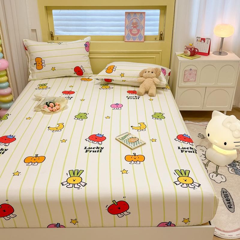 2025 New 100% Cotton Bed Sheet Flower Series Printed Double Top King Sheets For Girls Boys Kids Single Queen King Size Bed Linen