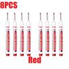 1/8/10PCS Deep Holes Markers 2cm Long Tip Markers for Metal Carpenter Non-deletion Against Water Metal Marker Pen YQB01