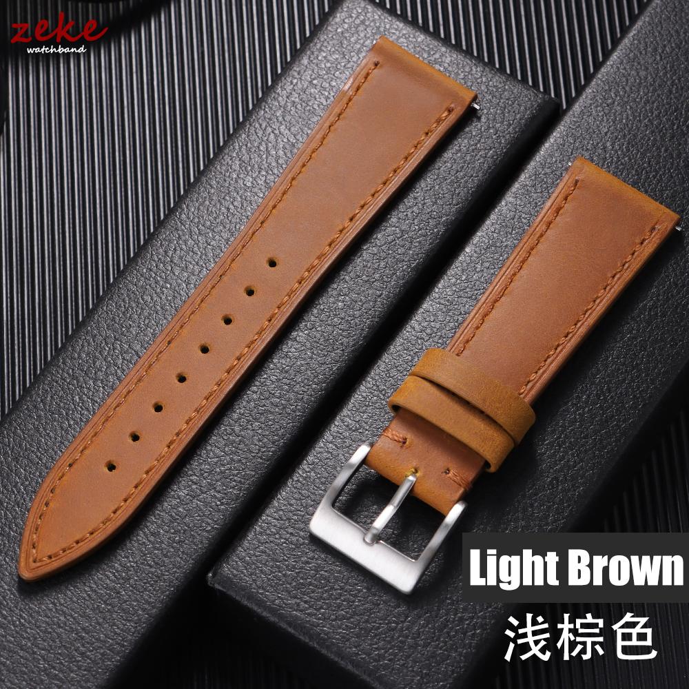 Quick Release Vintage Retro Genuine Leather Watch Band 18mm 20mm 22mm 19mm 21mm 24mm Crazy Horse Men Women Straps Watch Bracelet