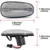 NJSBYL STS Clear Lens Side Marker Lamps Replacement for Cadilla.c STS 2005-2011 Driver Side/Passenger Side Fender Amber LED Turn Signal Lights Kits
