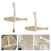 Handcrafts Wooden Fish Door Chimes Hanging Ornament with Bells Door Pendants for Home Office Decoration Wall Art Decors