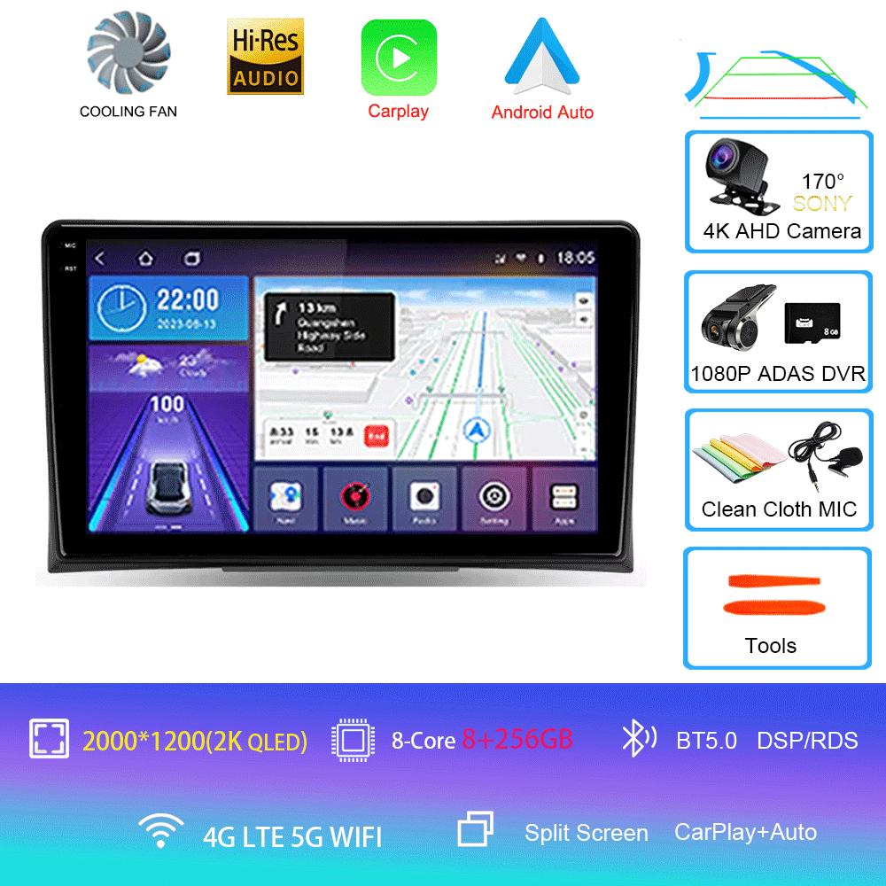 Radio auto Android 14 Pentru Volkswagen Multivan T5 2003 2004 -2015 Navigație Player Multimedia Stereo GPS WiFi+4G DSP Carplay+Auto
