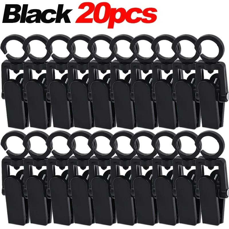 Mini Plastic Clothes Clip Rotatable Plastic Towel Cap Peg Windproof Clothespin Clip Home Bathroom Wardrobe Laundry Storage Clamp