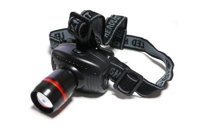 Leve LED ajustável zoom faixa elástica Compacto, farol, alimentado por bateria, ângulo, função,