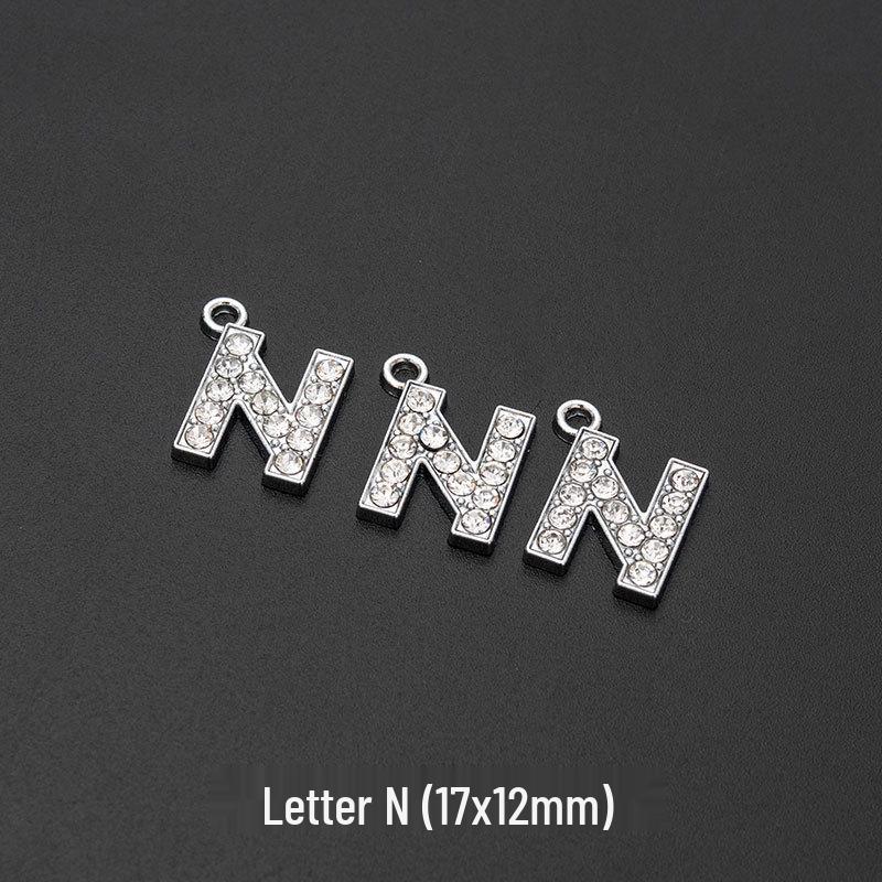 Alloy DIY English Letter & Number Necklace Pendant - Creative Jewelry & Handmade Accessories.