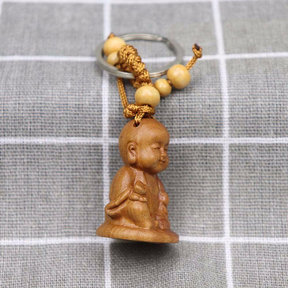 Success Buddhism Buddha Guanyin Engraving Bag Pendant Keychain Keyfob Car Accessories Key Ring