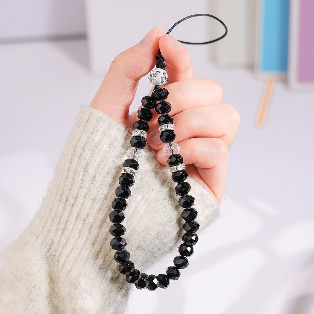 Pink Butterfly Pearl Bow Phone Chain Anti-Lost Bracelet For Mobile Phone Case Wrist Strap Lanyard Phone Keychain Portable Chain