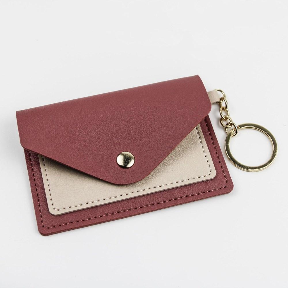 Porta carte di credito porta carte di credito con cerniera in pelle PU da donna Porta biglietti da visita Mini porta biglietti da visita regalo