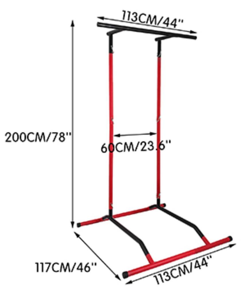 Stazione Trazioni Dip 220LBS Power Tower Stazione Multi-Stazione Power Tower Esercizio Indoor Trazioni