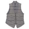 NUMBER (N)INE Men's Cashmere Cotton Vest, Birds Period, Gray, Size 2, S08-NJ005B, 08 Stainless Steel Best 2 GrayUsed