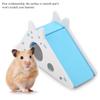 Wooden Hamster House Rest Nest Assembly Climbing Stairs Small Pet Exercise Playing Toy(Blue)