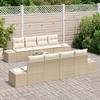 VidaXL Ensemble de canapé de jardin 9 pièces avec coussins poly rotin beige 3346991