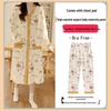Breathable Maternity Nightgown with Built-in Bra for Labor, Breastfeeding, & Postpartum - Spring & Autumn Style