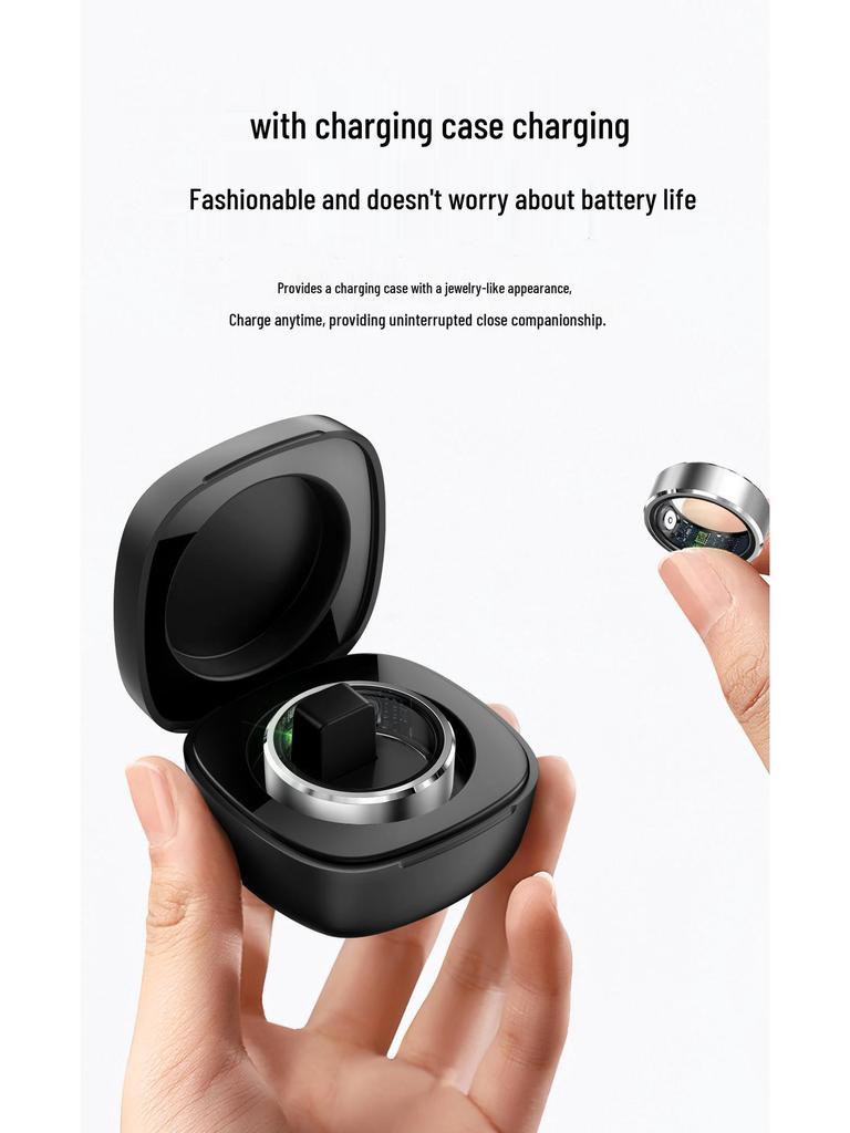 Bague Intelligente R5: Étanche, Fréquence cardiaque, Pression artérielle, Oxygène sanguin, Surveillance du sommeil, Multisport, Fonctions photo et Bluetooth.