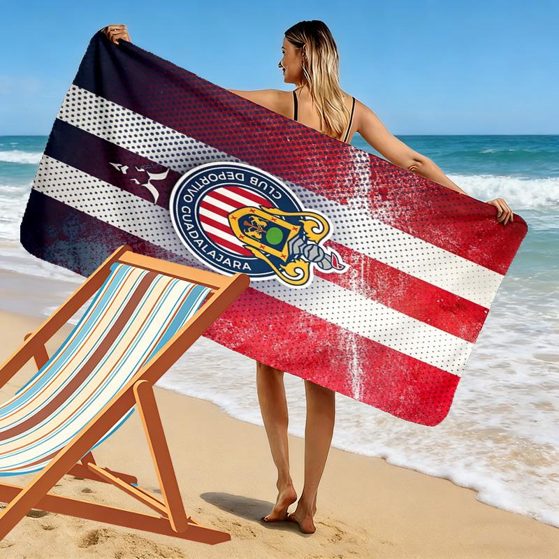Chivas Guadalajara Print Beach Towel, Large Soft Quick Dry Towel for Beach Camping Swimming