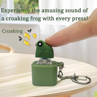 Frosch Quak Geräusch Schlüsselanhänger Wiederaufladbares Tastatur Fidget Spielzeug Mit Bunten Lichtern Geräusch Stressabbau Angstlöser Erwachsene