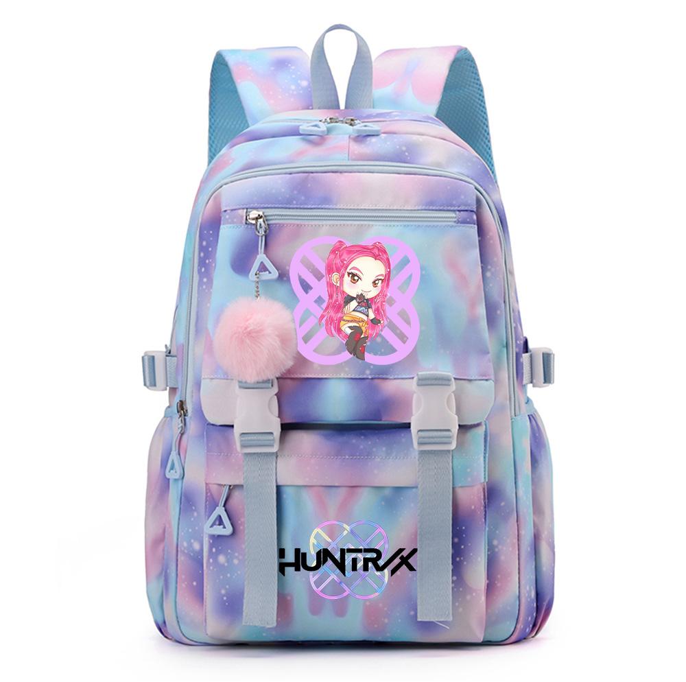 Cartoon Anime K-Pop Demon Hunters Printed Backpack Schoolbag for Teenager Student Girl Boy Bookbag Large Capacity Waterproof Travel Bag Gift