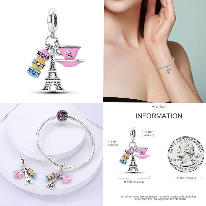 Charm Copper Travel Airplane Earth Beads Pendant Fit Original Bracelet Diy Fine Jewelry Charms