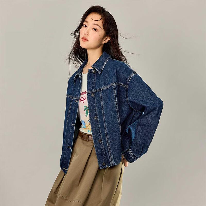 

INMAN Women s Retro Bloom Short Denim Jacket S