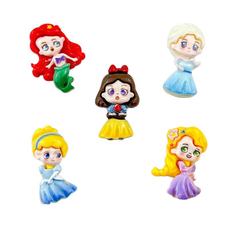 Anime Snow White Resin Hair Clips & Keychains