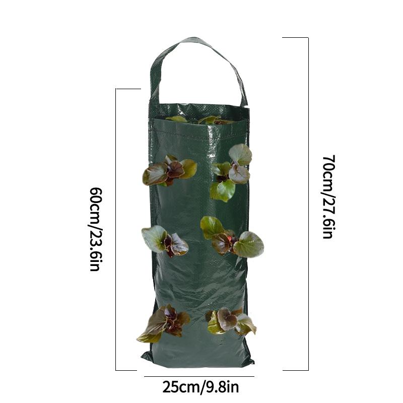 Hanging Strawberry Grow Bag Planter With Planting Holes Heavy Duty Durable Vertical Hanging Planter For Vegetable Tomato Potato