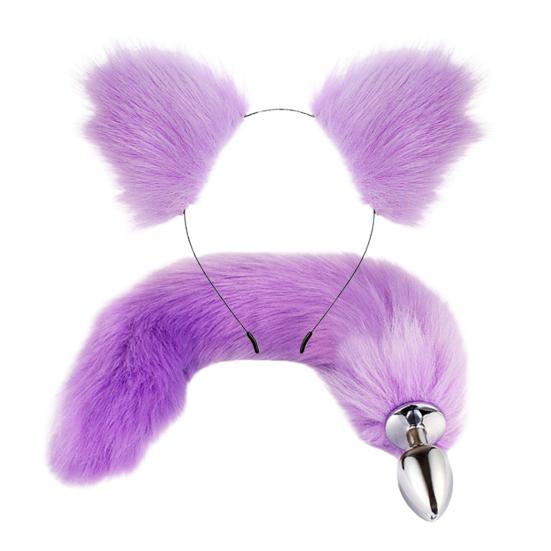 1 Set Anal Plug with Headband Multicolor Relieve Fatigue Quick To Climax Reusable Role Play Tool Aluminum