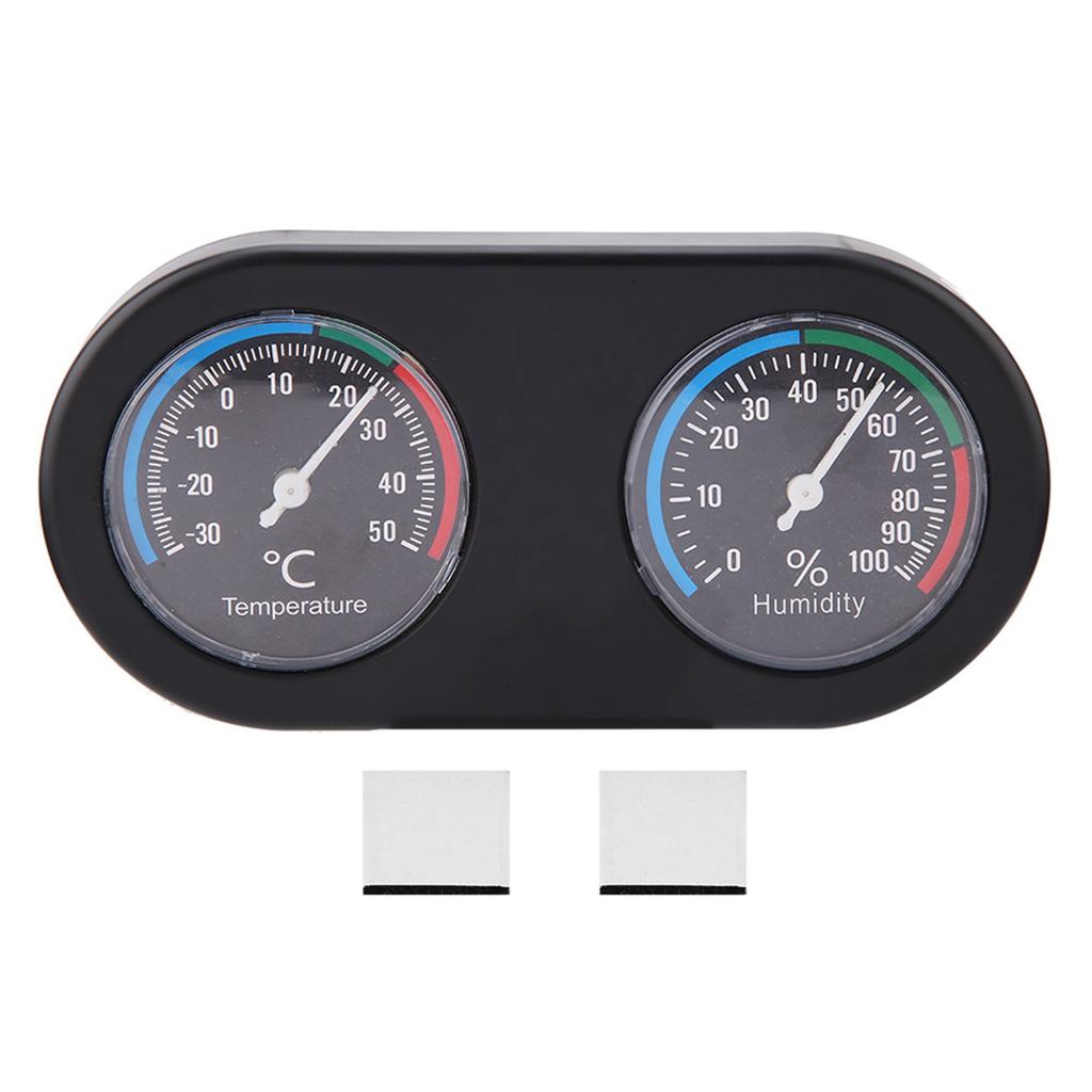 Mini Analog Temperature Humidity Meter Round Shape Thermometer Hygrometer for Reptile Tank