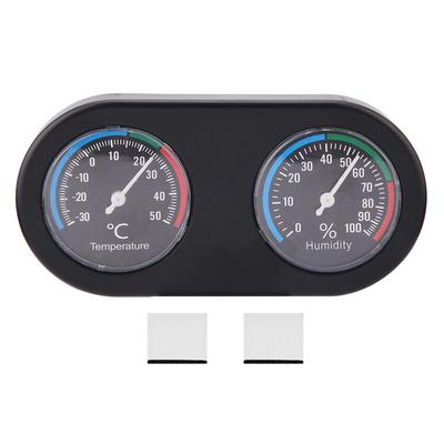 Mini Analog Sıcaklık Nem Ölçer Yuvarlak Şekilli Termometre Higrometre Sürüngen Tankı için