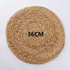 Round Woven Placemat Natural Water Hyacinth Place Mats Straw Table Mats for Dining Table Christmas Rustic Heat Resistant Cup Pad