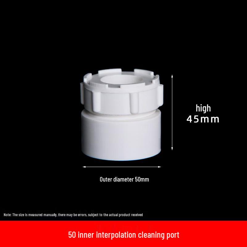 Zhucang 50mm PVC Drain Cleanout Plug, 10-Pack