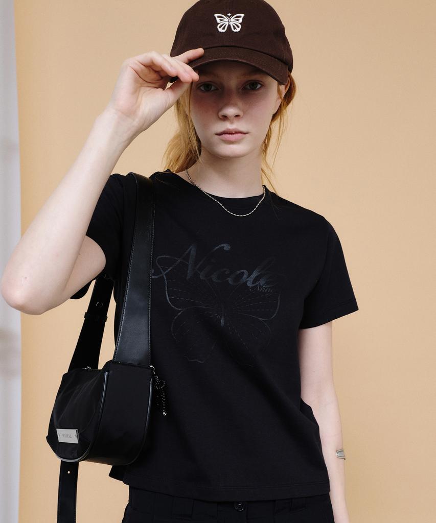Nigaennikol Mini Butterfly Blink Ball Cap_Brown Cream