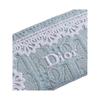 Dior Oblique Freesia Letter Embroidery White Lace Detail Cotton Blend Calfskin Card Holder Women accessories Light-Blue S2400PUKL-M259
