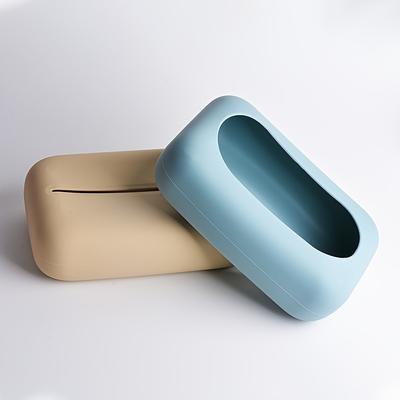Silikon Taschentuchboxhalter, Rutschfest Langlebig Ausziehbarer Spender für Waschtisch, Badezimmer, Schlafzimmer, Wohnzimmer, Auto, Modern Minimalistisch Morandi Farbe
