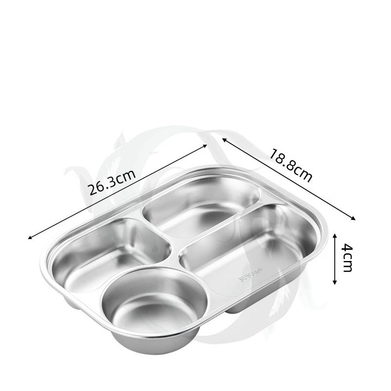 ZISIZ 316 Stainless Steel Divided Meal Plate