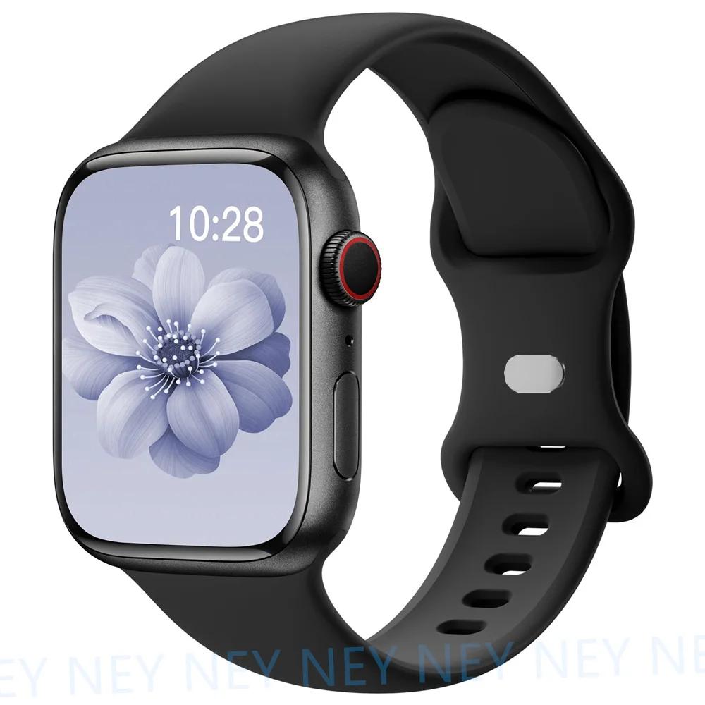 Silicone Strap For Apple Watch Band 45mm 44mm 40mm 41mm 49mm 38mm 42 Correa Bracelet iWatch series 6 ultra2 7 8 9 se 44 mm band