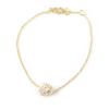 Les Trésors De Lily [H0511] - Gold Plated Bracelet 'Sissi' White