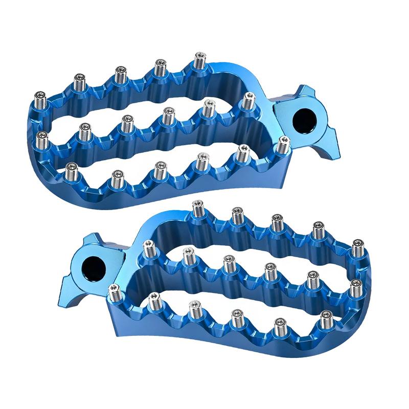1 Pair Blue Wide Forged Foot Pegs Footrest Pedal Fit for Yamaha Tenere700 XTZ 700 Rally Edition 2024 2023 2022 2021 2020