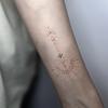 Fairy Star Dot Sun Tattoo Sticker, Line Smudge, Long-Lasting Waterproof, Premium Wrist Sticker