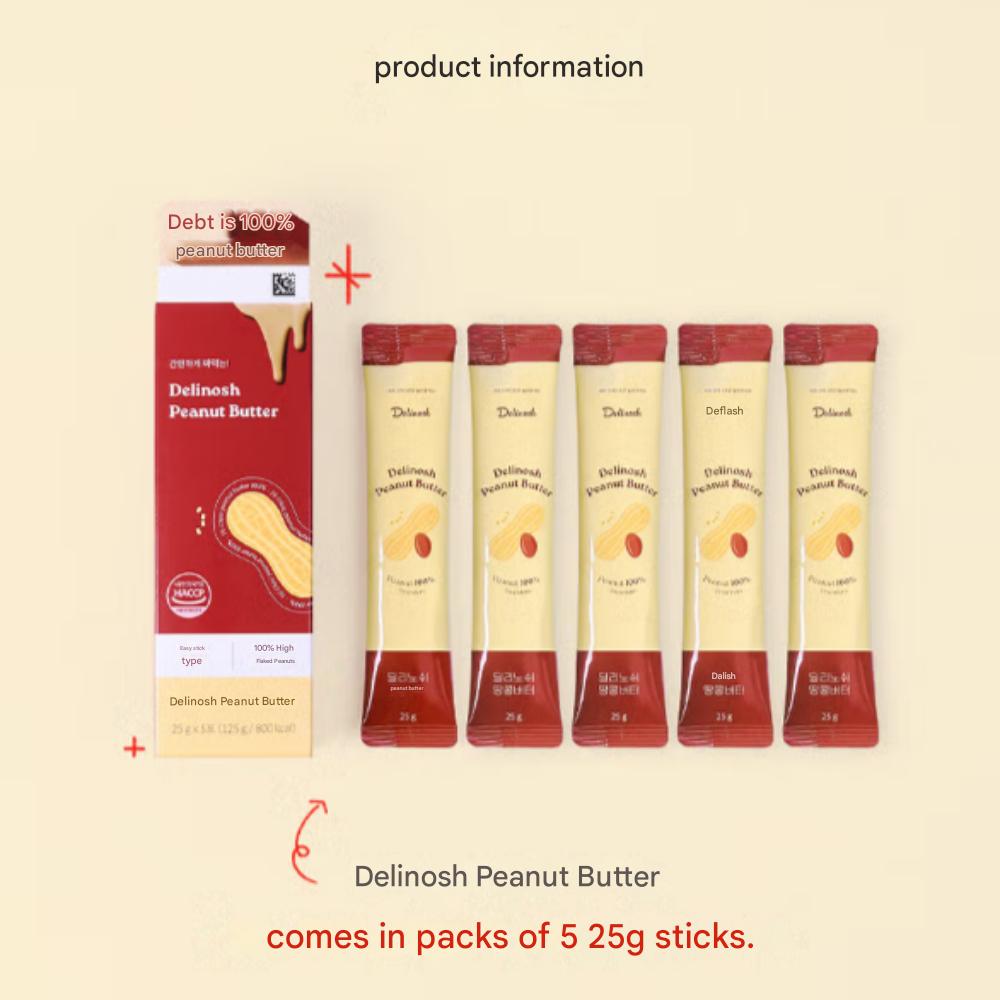 Delinosh Squeeze Peanut Butter Sticks 5 x 25g