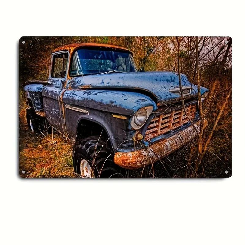 

2D Metal Aluminum Signs Vintage Old Style Truck Train Posters Plaque Decorative Plates Club Man Cave Bar Hotel Cafe Wall Decor 20x30cm