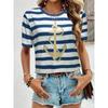 Summer Harajuku Inverted Hook Printed Women's Commuting Elegant Short Sleeves T-Shirts Women’s