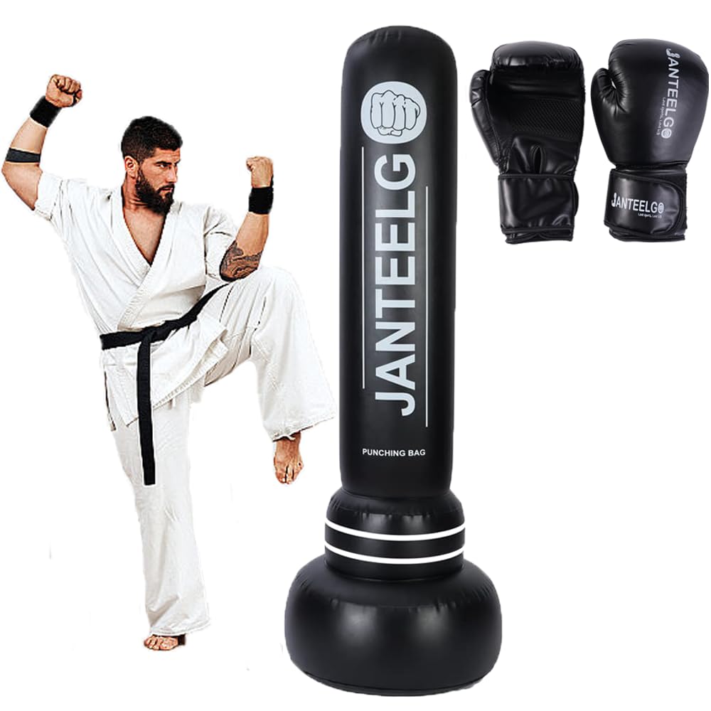 

JanTeelGO Напольный боксерский мешок для дома из ПУ бокса, подходит для и стресса и боевых муай и подходит для и уличного фитнеса. Отличный подарок